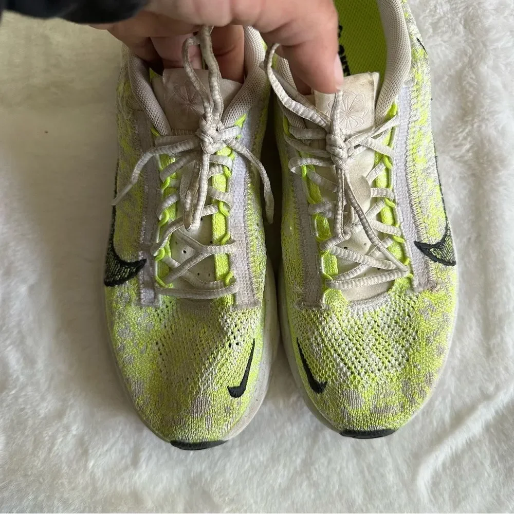 Nike Women's SuperRep Go 3 Flyknit Sneakers Neon Yellow White Size 7